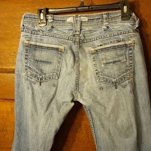 Yanuk Distressed Straight Leg Low Rise Jeans Sz 29
